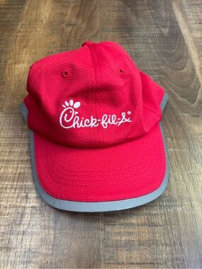 Chick-fil-A Employee Uniform Red Baseball Cap Hat Oobe One Size Fast Food